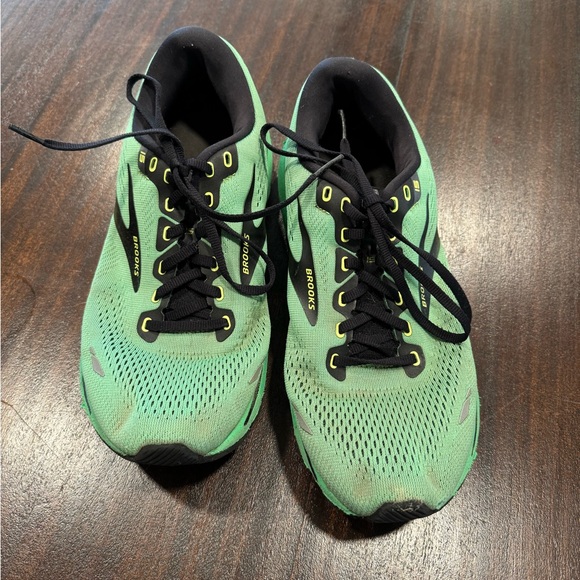 Brooks Green Running Shoes Ghost 15 Men’s size 10 - Picture 1 of 9